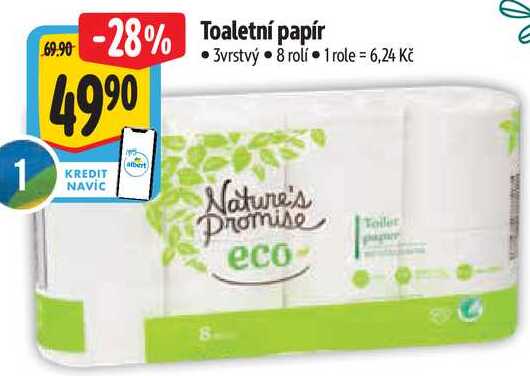 Toaletní papír, 8 rolí