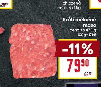 Krůtí mělněné maso cena za 470 g 