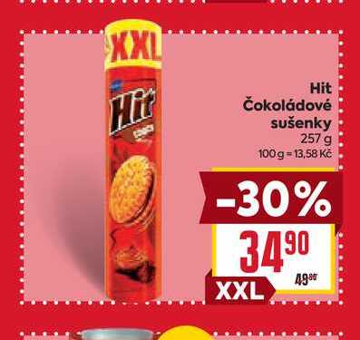 Hit Čokoládové sušenky 257 g