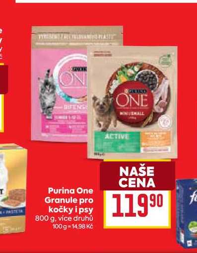 Purina One Granule pro kočky i psy 800 g