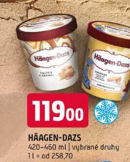 Häagen-Dazs 420-460 ml vybrané druhy