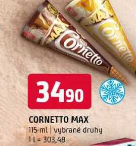 CORNETTO MAX 115 ml vybrané druhy 