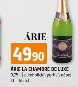 ÁRIE LA CHAMBRE DE LUXE 0,75l alkoholický perlivý nápoj