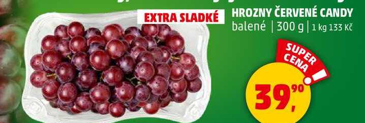 HROZNY ČERVENÉ CANDY balené, 300 g