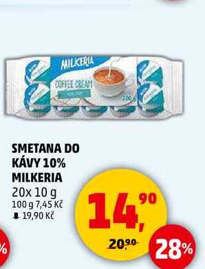 SMETANA DO KÁVY 10% MILKERIA, 20x 10 g 