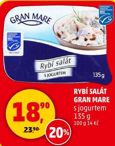 RYBÍ SALÁT GRAN MARE s jogurtem, 135 g  