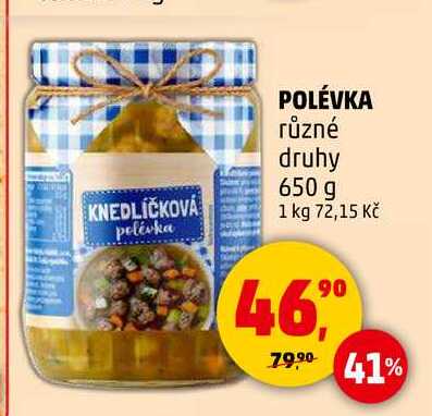 POLÉVKA různé druhy, 650 g 
