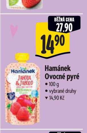  Hamánek Ovocné pyré  100 g 