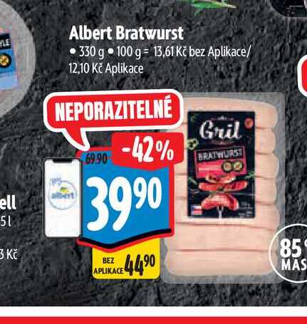   Albert Bratwurst 330 g 