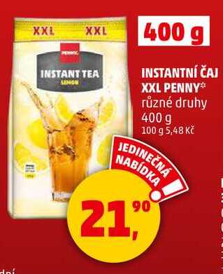 INSTANTNÍ ČAJ XXL PENNY různé druhy, 400 g 