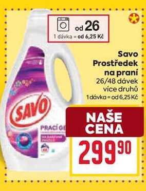Savo Prostředek na praní 26/48 dávek 