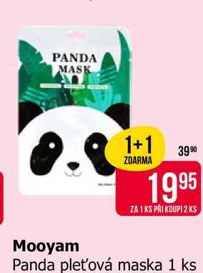 Mooyam Panda pleťová maska 1 ks 
