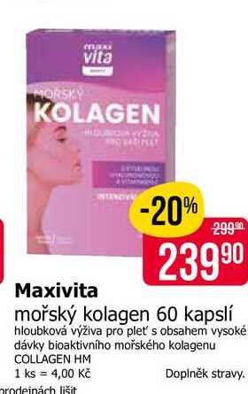 Maxivita mořský kolagen 60 kapslí 