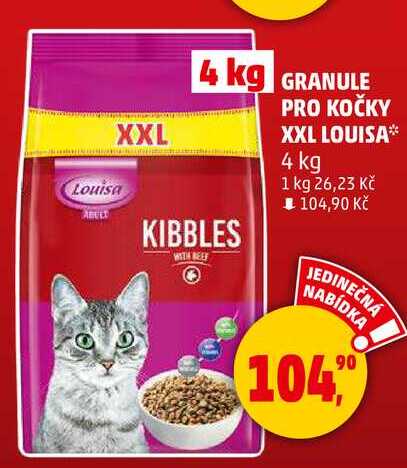 GRANULE PRO KOČKY XXL LOUISA, 4 kg 