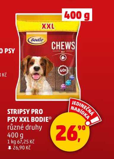 STRIPSY PRO PSY XXL BODIE různé druhy, 400 g 