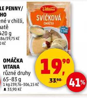 OMÁČKA VITANA různé druhy, 65-83 g