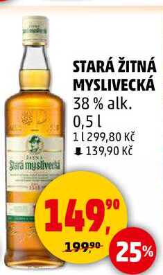 STARÁ ŽITNÁ MYSLIVECKÁ 38% alk., 0,5 l