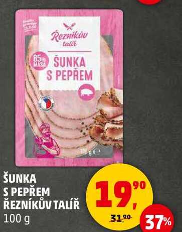 ŠUNKA S PEPŘEM ŘEZNÍKŮV TALÍŘ, 100 g  