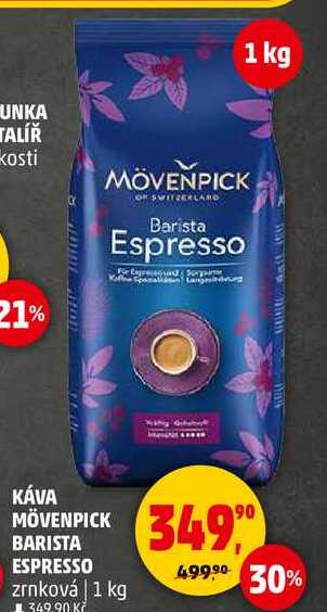 KÁVA MÖVENPICK BARISTA ESPRESSO zrnková, 1 kg 
