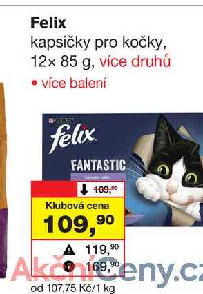 Felix kapsičky pro kočky, 12x 85 g