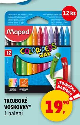 TROJBOKÉ VOSKOVKY, 1 balení  