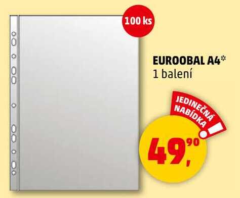 EUROOBAL A4, 1 balení  