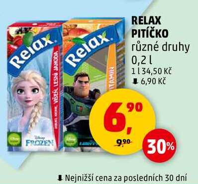 RELAX PITÍČKO různé druhy, 0,2 l