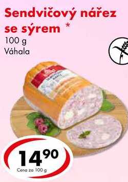 Sendvičový nářez se sýrem, 100 g 