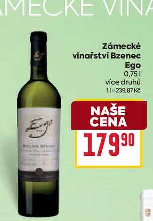 Zámecké vinařství Bzenec Ego 0,75l