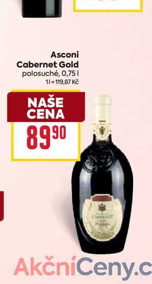 Asconi Cabernet Gold polosuché, 0,75l