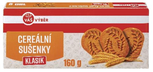 VÁŠ VÝBĚR Cereální sušenky, 160 g
