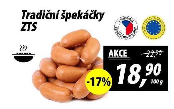 Tradiční špekáčky ZTS, 100 g