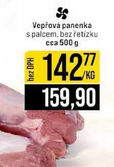 Vepřová panenka s palcem, bez řetízku 500 g 