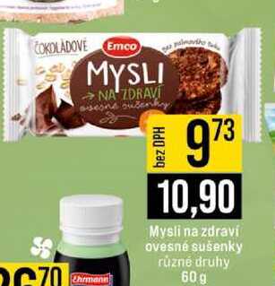 Mysli na zdraví ovesné sušenky různé druhy 60 g 