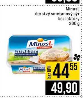 Minusl čerstvý smetanový sýr bez laktózy 200 g 