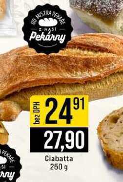 Pekárny Ciabatta 250 g 