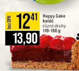 Happy Cake koláč různé druhy 119-150 g