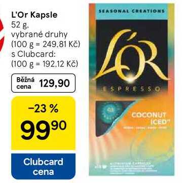 L'Or Kapsle, 52 g 