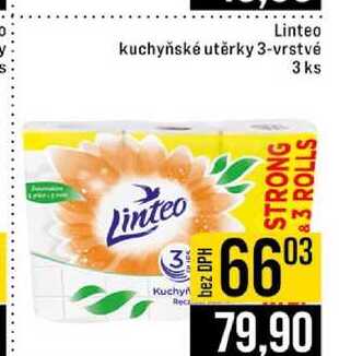 Linteo kuchyňské utěrky 3-vrstvé 3 ks 