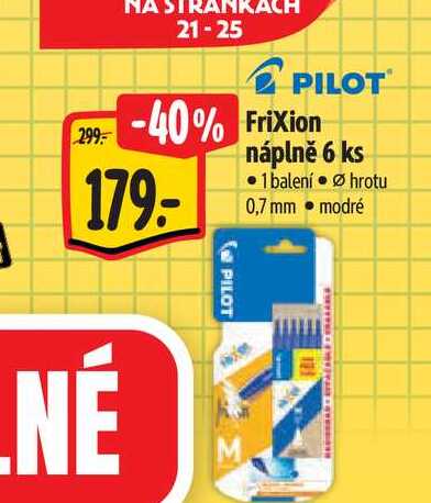  Frixion náplně 6 ks  