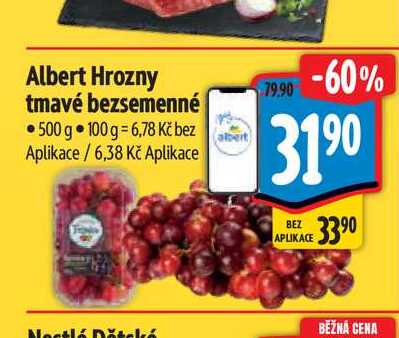 Albert Hrozny tmavé bezsemenné 500 g 