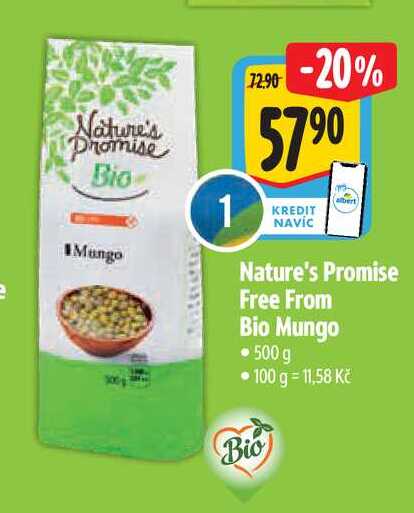  Nature's Promise Free From Bio Mungo  500g  