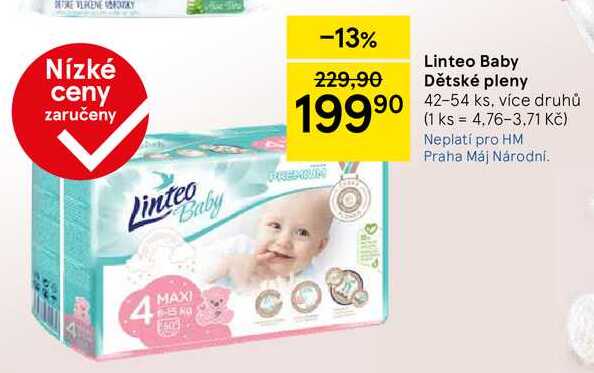 Linteo Baby Dětské plen, 42-54 ks, více druhů