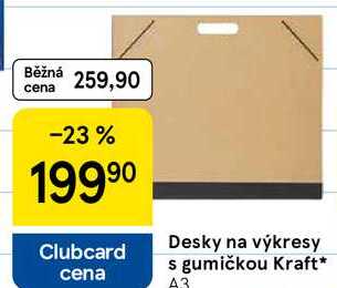 Desky na výkresy s gumičkou Kraft, A3 