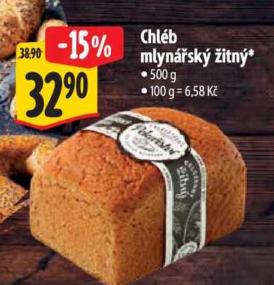   Chleb mlynářský žitný  500 g 