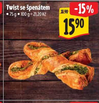 Twist se špenátem 75 g  