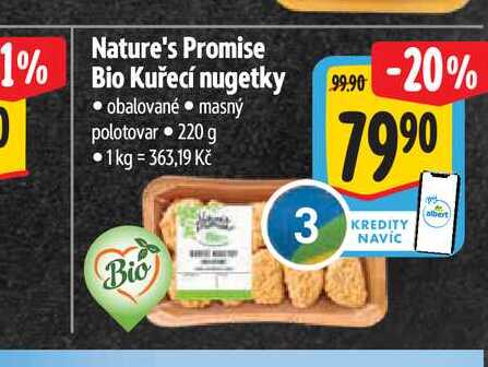 Nature's Promise Bio Kuřecí nugetky220 g