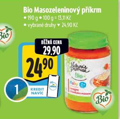   Bio Masozeleninový příkrm 190 g 