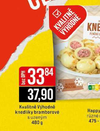 Kvalitně Výhodně knedlíky bramborové s uzeným 480 g