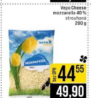 Vepo Cheese mozzarella 40% strouhaná 200 g 